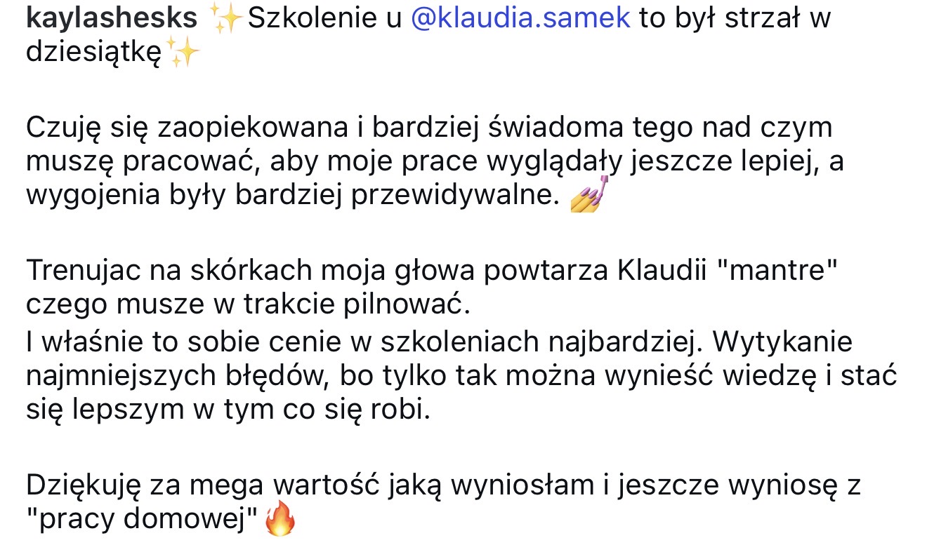 Opinia kursantki 8